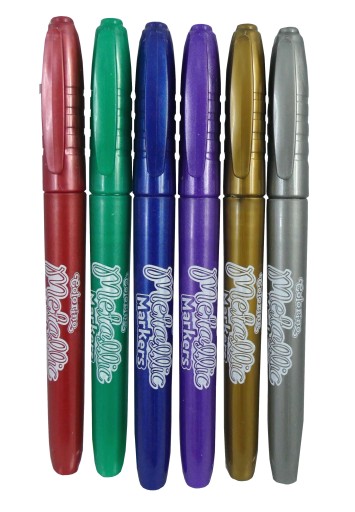 Colorino fixy, fixky, metalické fixky, 6 farieb na zdobenie