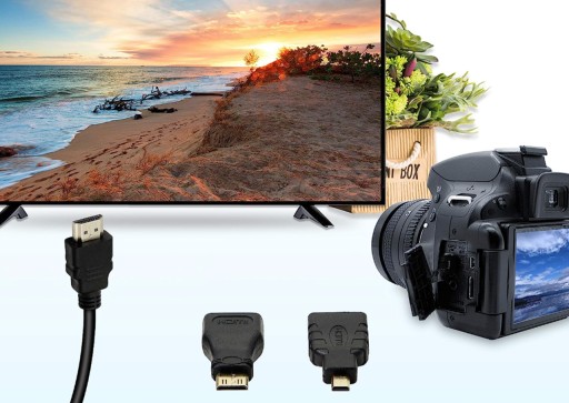 HDMI MINI MIKRO KÁBEL 3v1 FULL HD 4K 1,5M