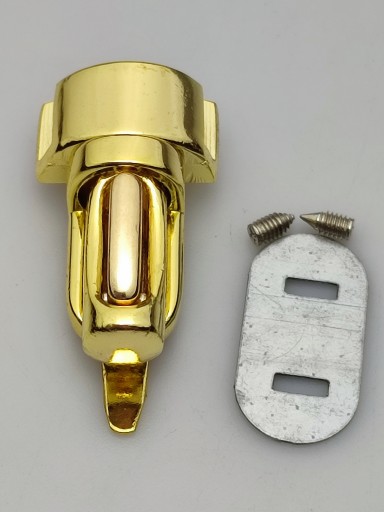 Kovový prackový zámok na aktovku 20 / 34 mm zlatý