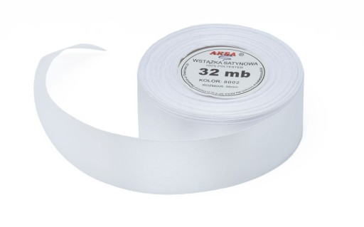 Saténová stuha Biela stuha 38mm 32m 8002