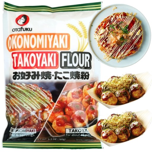 Japonská múčna zmes pre japonské Okonomiyaki Takoyaki 180g OTAFUKU