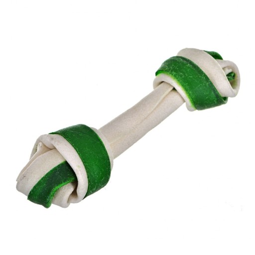 Maced psia kosť, viazaná, biela, chlorofyl, 16 cm