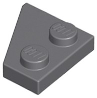 LEGO Plate 2x2 páry 24299 24307 tmavosivá (2g)