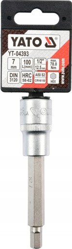 YATO - HEX L-KEY BIT 1/2'' 7MM L100MM