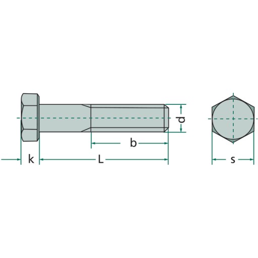 Skrutka s čiastočným závitom 7/16x101,6mm DIN 931 8,8