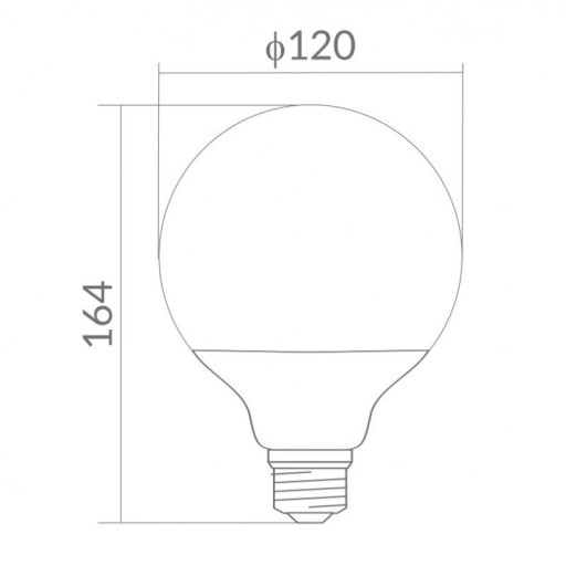 E27 LED žiarovka 25W 4000K 2250lm G120 Veľká úspora energie