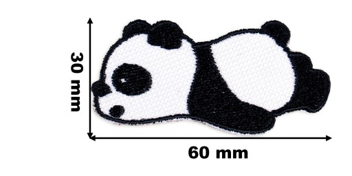 Nažehľovacia nášivka Panda ospalá, spiaca, ležiaca