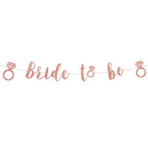 Bride to be banner rose gold 150 cm Bachelorette party