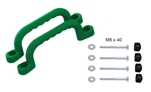 SLNKO - IHRISKO RÚČKY 240 mm - 2 ks SO ZELENÝMI SKRUTKAMI BK