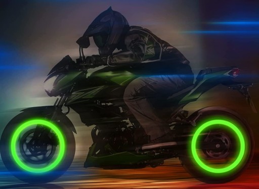 FLUORESCENČNÉ ŽIARIVÉ KLOBÁČKY VENTILOV PRE AUTOBICYKEL 2 ks