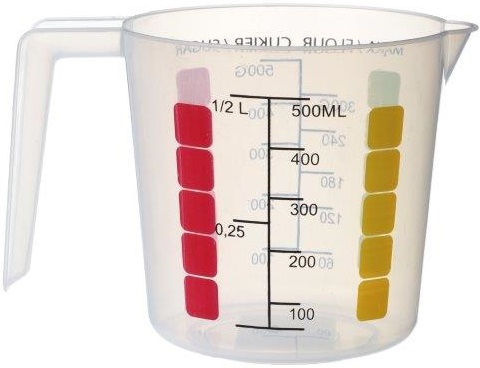 KUCHYNSKÝ ODMERNÝ hrnček S ODBORNÝM džbánom 0,5L