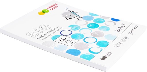 A4 TECHNICKÝ BLOK BIELY VEĽKÝ 170G 60 LIST HAPPY