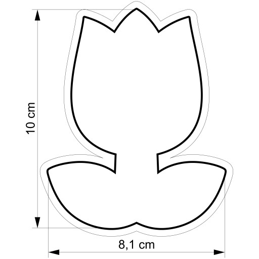 VEĽKONOČNÁ forma Vykrajovačka na perníky EASTER Flower Tulipán 10cm