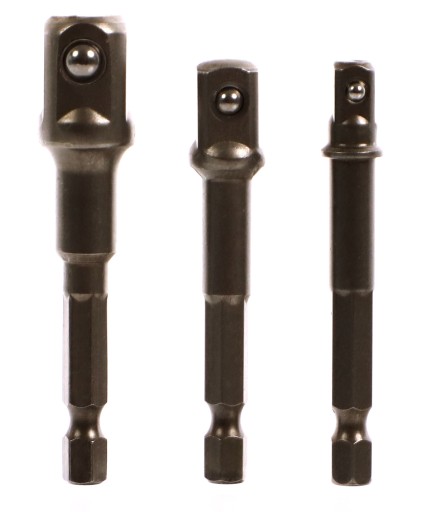 Adaptéry pre nástrčné skrutkovače 1/4'' 3/8'' 1/2'' JOBI