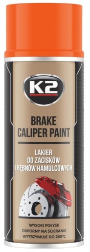K2 Brake CALIPER Bubnový strmeň Farba oranžová farba Permanentný sprej