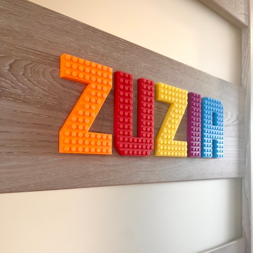 KAJAWIS Stojace písmená 3D písmená v štýle LEGO XL dekorácie do izby Názov BIO