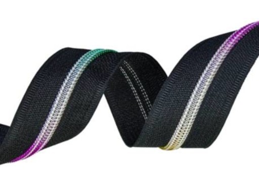 LuxTextil Zipsová PÁSKA Zips 5mm ŠPIRÁLA +10 Zipsov 5m RAINBOW