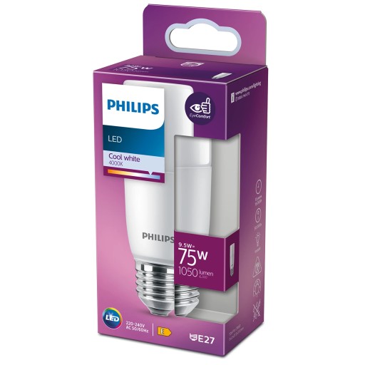 PHILIPS E27 LED žiarovka 9,5W=75W 4000K NEUTRAL Tabular Stick 1050lm T38
