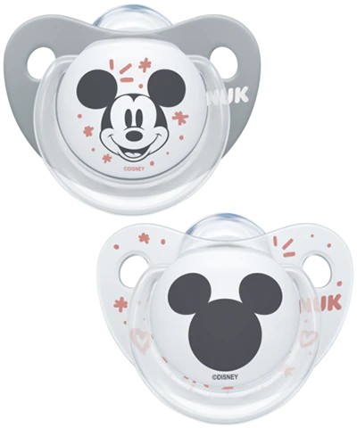 Nuk cumlík 2 ks. MIKI 0-6m. trendová čiara disney