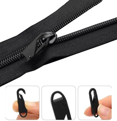 PRÍvesok na zips ČIERNY STRIEBORNÝ PRÍvesok na zips
