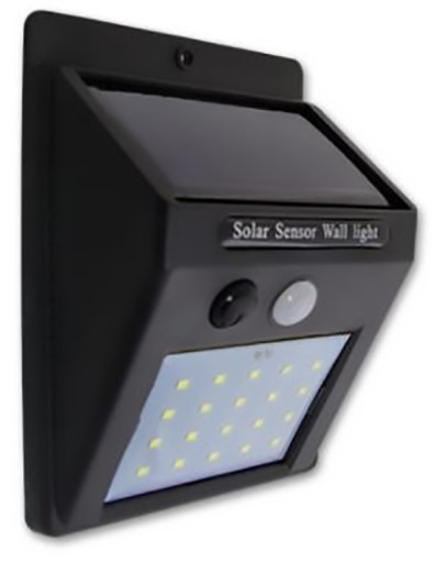 LED SOLÁRNE záhradné LAMPA SO SNÍMAČOM, vonkajšie