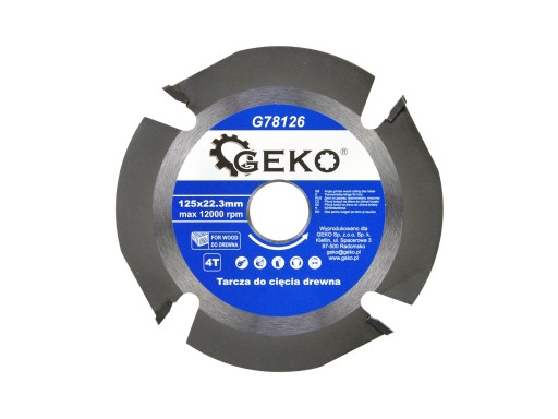 Kotúč na rezanie dreva 125X22,23mm 4T G78126 GEK