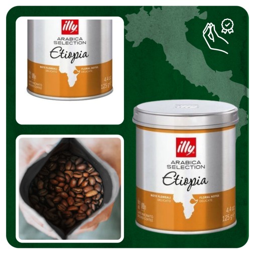 illy monoarabica Etiópia 125g mletá káva