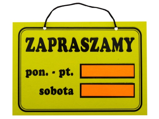 INFORMAČNÁ TABUĽA OTVÁRACIE HODINY TABUĽKA FV