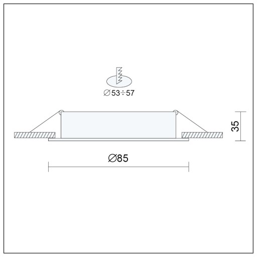 Halogénové stropné svietidlo IP44 CHROME pre LED