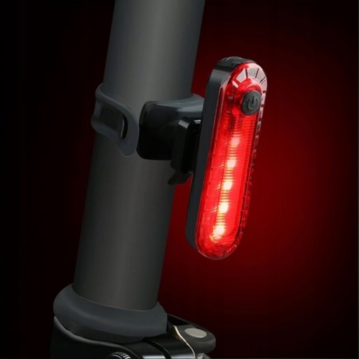 BICYKEL ZADNÁ LAMPA LED 50lm USB 4 REŽIMY SVETLOVKA VODEODOLNÁ VÝKONNÁ