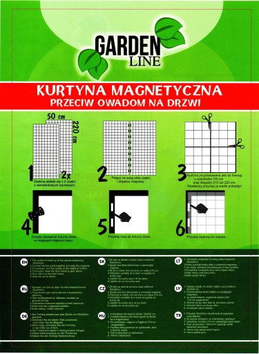 SIEŤKA NA DVERE MAGNETICKÁ ZÁCLONA TESNÁ 6v1 100x220cm