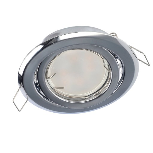 SADA okrúhlej HALOGÉNOVEJ ŽIAROVKY, CHROME EDO + LED ŽIAROVKA