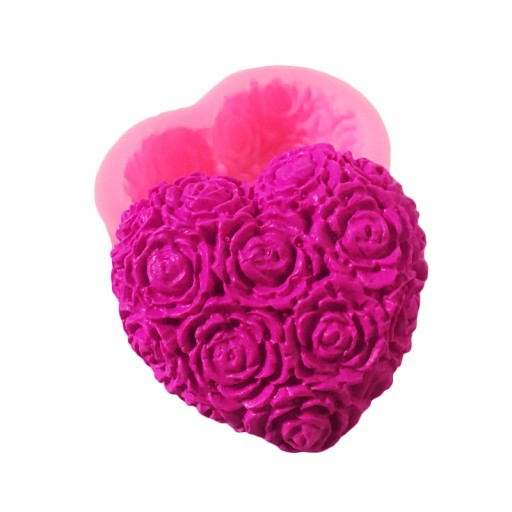Silikónová forma na mydlá Rose Heart Mydlarnia MF-441