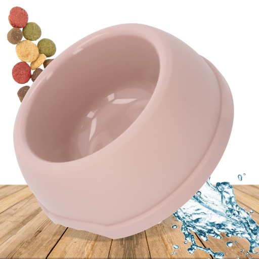Plastová miska pre psov L, 1,3L, béžová, priem 24,5 cm,