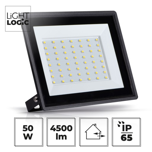 LED halogénový reflektor čierny IP65, 30W svietidlo NOVINKA