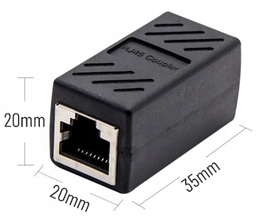 RJ-45 Cat 6 Konektor LAN Predlžovací kábel 1x Internetový kábel Barrel Connector