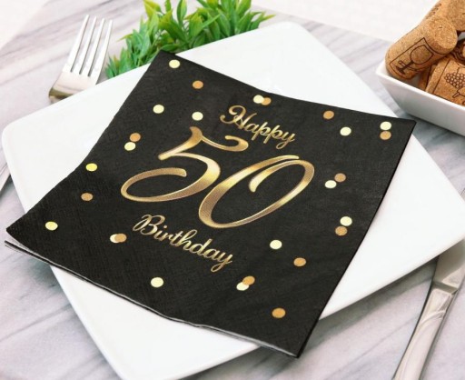 NARODENINOVÉ PAPIERKY 50 päťdesiatych narodenín 20 ks
