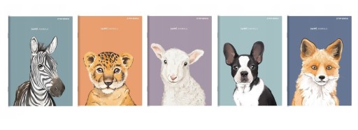 Zápisník A5 so 60 štvorcovými stranami Sweet Animals TOP2000