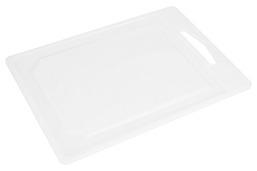 DOSKA NA KRAJENIE, plast, biela, 30x22, pevná kuchynská doska s rukoväťou