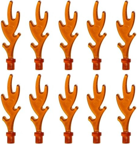 LEGO Flame Fire Trans-Orange 6126b - 10 ks