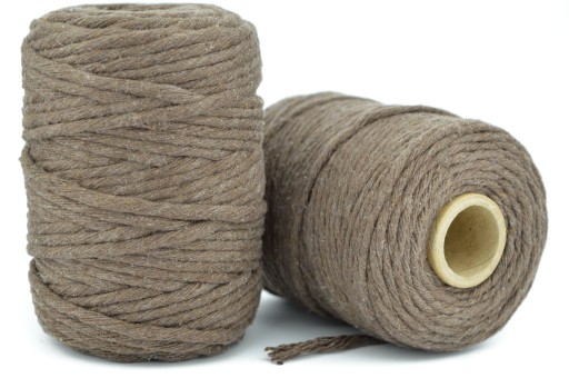 Macrame bavlnená šnúrka 5mm 50m hnedá