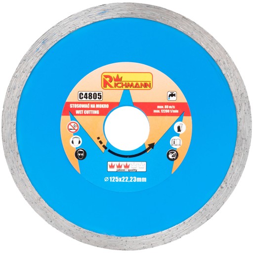 C4805 PLNÝ DIAMANTOVÝ DISK 125 MM RICHMANN