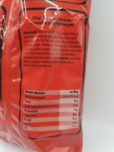 Dj Chips Zemiakové lupienky s príchuťou papriky 60 g
