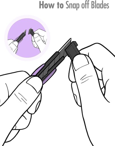 Nôž Univerzálny nôž na papier na tapety Koberce Kartón 60° 30° 9 mm 2ks