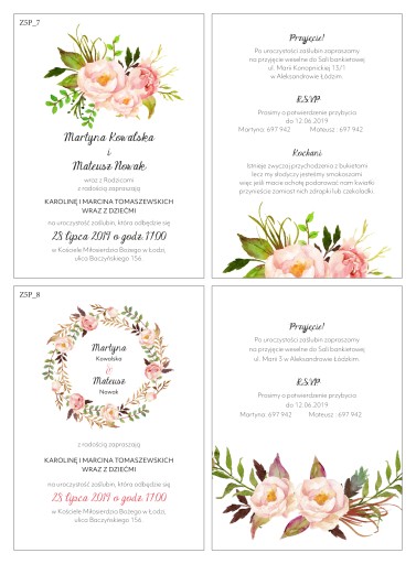 Zbierka pozvánok Mia Flowers Personalization Z5P