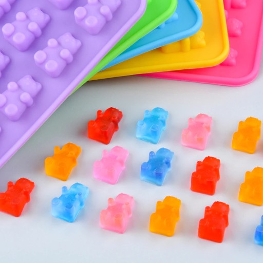 JELLY BEARS ŽELÉ MOLDER ŽELÉ ČOKOLÁDOVÁ KOCKA ĽADU + PIPETKA