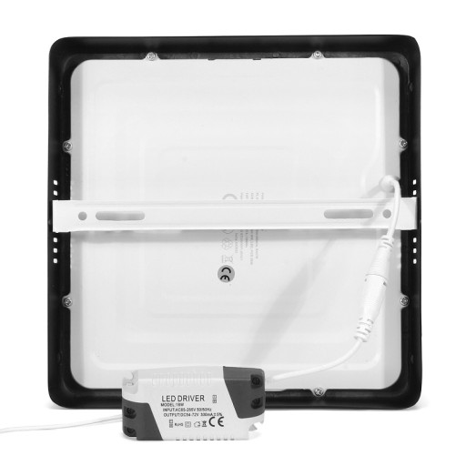 POVRCHOVÝ LED PANEL 18W Štvorcový CCD ČIERNA