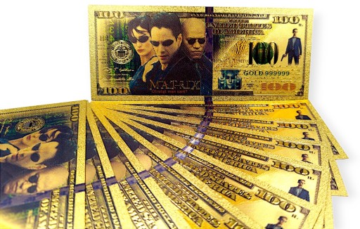 MATRIX Jedinečný zberateľský DARČEK s pozlátenými bankovkami