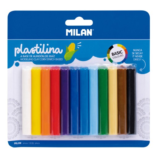 Plastelína MILAN BASIC 12 farieb x 11 g