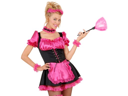 Ružová prachovka Maid Disguise Outfit